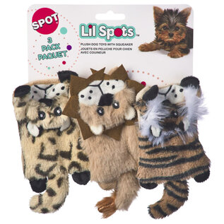 ETHICAL PRODUCTS Spot Lil Spots Flat Cats Dog Toy Assorted, 5 in, 3 pack