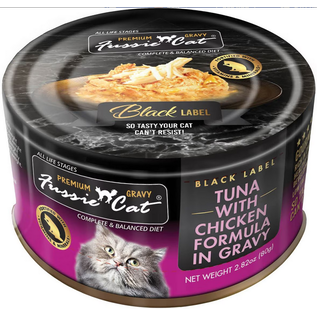 FUSSIE CAT FUSSIE CAT PREMIUM TUNA WITH CHICKEN IN GRAVY 2.82OZ 24 PACK CASE