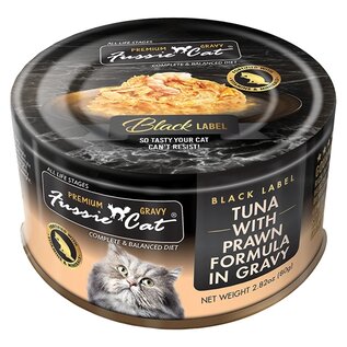 FUSSIE CAT FUSSIE CAT PREMIUM TUNA WITH PRAWNS IN GRAVY 2.82OZ Each