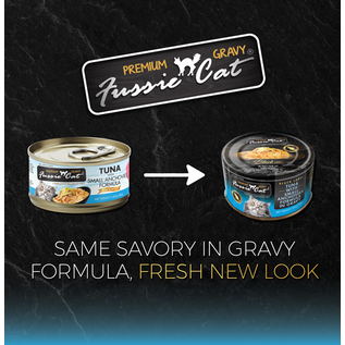FUSSIE CAT FUSSIE CAT PREMIUM TUNA WITH SMALL ANCHOVIES IN GRAVY 2.82OZ 24 PACK CASE