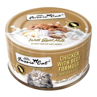 FUSSIE CAT FUSSIE CAT SUPER PREMIUM CHICKEN WITH BEEF IN GOAT MILK 2.47OZ Each