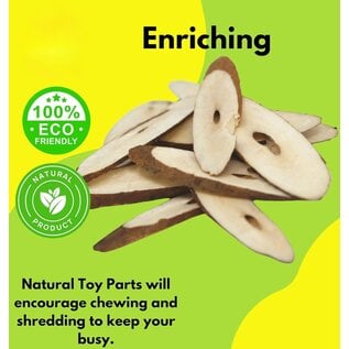 JUNGLE JUNCTION Sola Slices Natural Bird Toy Bulk Ziplock Bag 10-12 grams