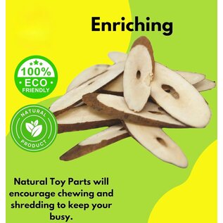 JUNGLE JUNCTION Sola Slices Natural Chewable Bird Toy Bulk Ziplock Bag 10-12 grams