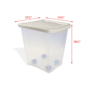 Van Ness Plastics Pet Food Container/Dispenser White|Clear 25 lb