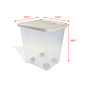 Van Ness Plastics Pet Food Container/Dispenser White|Clear 25 lb