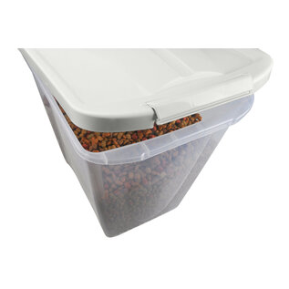 Van Ness Plastics Pet Food Container/Dispenser White|Clear 25 lb