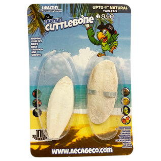 A&E CAGE COMPANY A & E Captain Cuttlebone  Natural Cuttlebone 4 in, 2 pack
