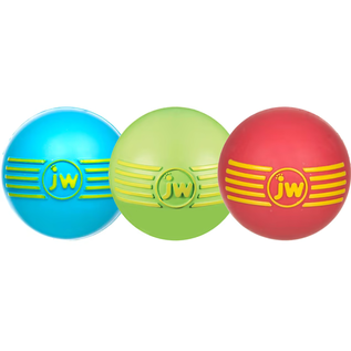 JW PET PRODUCTS JW DOG I SQUEAK BALL MEDIUM ASSORTED COLORS