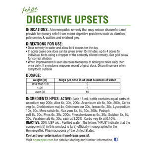 HomeoPet Avian Digestive Upset Supplement 0.5 fl oz