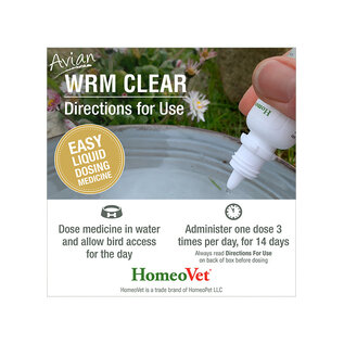 HomeoPet Avian WRM Clear Dewormer 0.5 fl oz