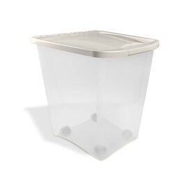 Van Ness Plastics Pet Food Container/Dispenser White|Clear 50 lb