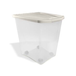 Van Ness Plastics Pet Food Container/Dispenser White|Clear 50 lb