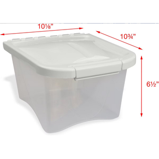 Van Ness Plastics Pet Food Container/Dispenser White|Clear 5 lb