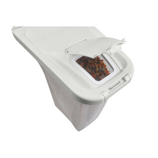 Van Ness Plastics Pet Food Container/Dispenser White|Clear 4 lb