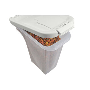 Van Ness Plastics Pet Food Container/Dispenser White|Clear 4 lb