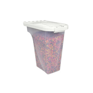 Van Ness Plastics Pet Food Container/Dispenser White|Clear 4 lb