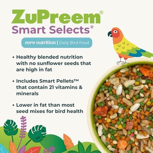 ZUPREEM ZuPreem Smart Selects Premium Daily Nutrition Parakeets 2#