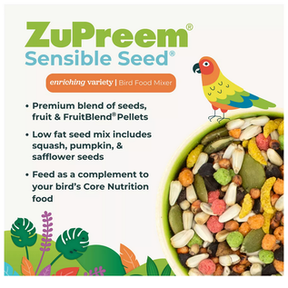 ZUPREEM Zupreem Sensible Seed Bird Food Parrots & Conures 2#