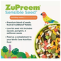 ZUPREEM Zupreem Sensible Seed Bird Food Parrots & Conures 2#