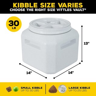 Vittles Vault Outback 30-Pound Stackable White