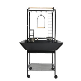 A&E CAGE COMPANY A&E PARROT PLAY STAND J2625 WITH LADDERS AND TOY HOOKS