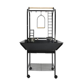 A&E CAGE COMPANY A&E PARROT PLAY STAND J2625 WITH LADDERS AND TOY HOOKS