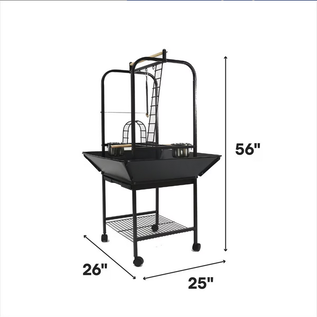 A&E CAGE COMPANY A&E PARROT PLAY STAND J2625 WITH LADDERS AND TOY HOOKS