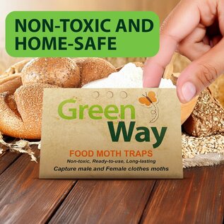 JUNGLE JUNCTION GREENWAY 00402 Pantry Food Moth Traps Non-Toxic, Child & Pet Safe, 1 Pack (Includes 2 Traps and 2 Lures)