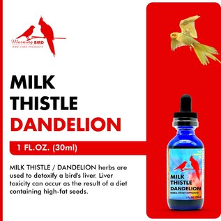 Morning Bird MOR 00106 Milk Thistle & Dandelion Root Herbal Supplement 1 oz