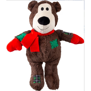 KONG KONG Holiday Wild Knots Jumbo Bear Squeaky Plush Dog Toy, Color Varies, X-Large