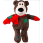 KONG KONG Holiday Wild Knots Jumbo Bear Squeaky Plush Dog Toy, Color Varies, X-Large