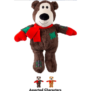 KONG KONG Holiday Wild Knots Jumbo Bear Squeaky Plush Dog Toy, Color Varies, X-Large