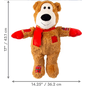 KONG KONG Holiday Wild Knots Jumbo Bear Squeaky Plush Dog Toy, Color Varies, X-Large