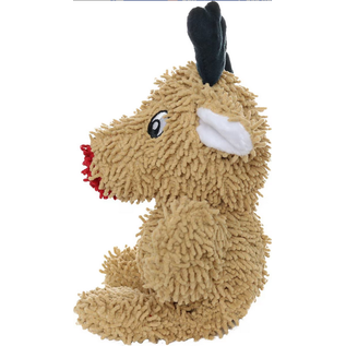 VIP PRODUCTS Mighty® Microfiber Ball - Medium Reindeer Squeaky Plush Dog Toy, Brown