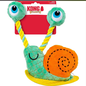 KONG KONG Bendeez Snail – Durable Plush with Rope, Flexible Twistable Design, Large Size
