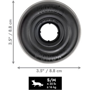 KONG KONG Extreme Donut Durable Heavy Power Chewer Fetch Dog Toy 3.5"  Small/Medium