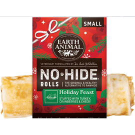 EARTH ANIMAL Earth Animal No-Hide Seasonal Holiday Feast Turkey Recipe Rolls 4" Small
