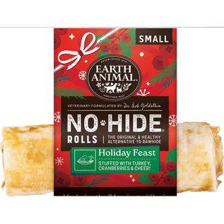 EARTH ANIMAL Earth Animal No-Hide Seasonal Holiday Feast Turkey Recipe Rolls 4" Small