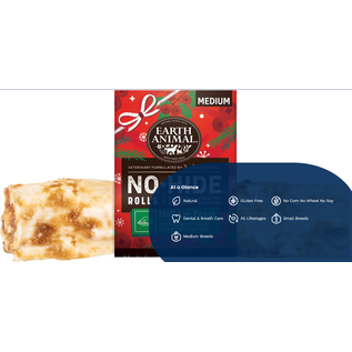 EARTH ANIMAL Earth Animal No-Hide Seasonal Holiday Feast Turkey Recipe Rolls 7" Medium