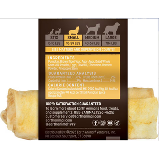 EARTH ANIMAL Earth Animal No-Hide® Seasonal Collection Pumpkin Spice Rolls Small 4"