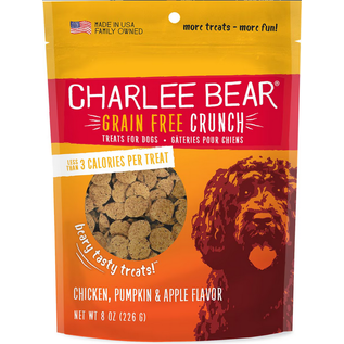 CHARLEE BEAR CHARLEE BEAR GRAIN FREE CRUNCH - CHICKEN, PUMPKIN & APPLE 8OZ