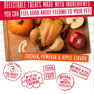 CHARLEE BEAR CHARLEE BEAR GRAIN FREE CRUNCH - CHICKEN, PUMPKIN & APPLE 8OZ