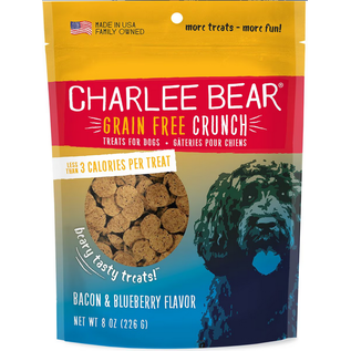 CHARLEE BEAR CHARLEE BEAR GRAIN FREE CRUNCH - BACON & BLUEBERRY 8OZ
