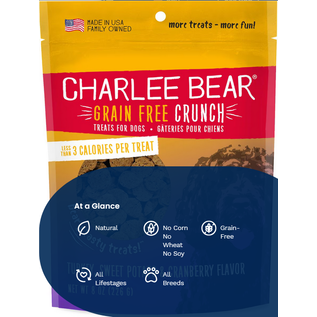 CHARLEE BEAR CHARLEE BEAR GRAIN FREE CRUNCH - TURKEY, SWEET POTATO & CRANBERRY 8OZ
