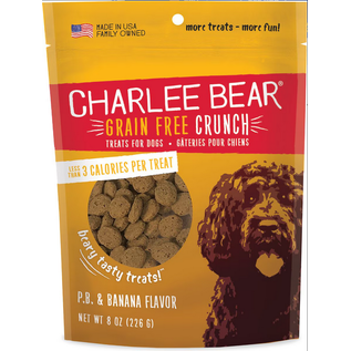 CHARLEE BEAR CHARLEE BEAR GRAIN FREE CRUNCH - PEANUT BUTTER & BANANA 8OZ