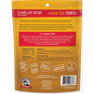 CHARLEE BEAR CHARLEE BEAR GRAIN FREE CRUNCH - PEANUT BUTTER & BANANA 8OZ