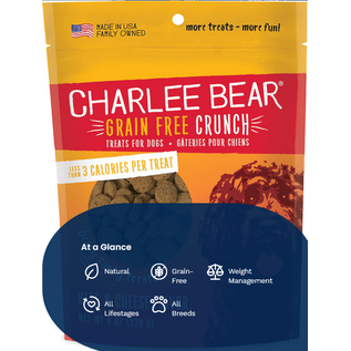 CHARLEE BEAR CHARLEE BEAR GRAIN FREE CRUNCH - BEEF LIVER & CHEESE 8OZ