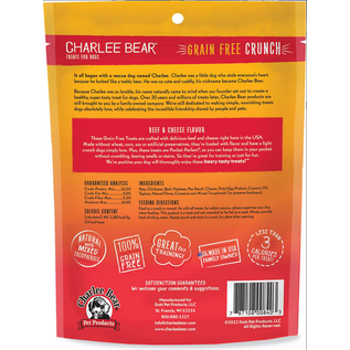 CHARLEE BEAR CHARLEE BEAR GRAIN FREE CRUNCH - BEEF LIVER & CHEESE 8OZ