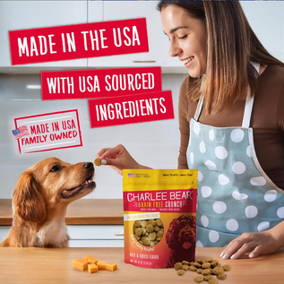 CHARLEE BEAR CHARLEE BEAR GRAIN FREE CRUNCH - BEEF LIVER & CHEESE 8OZ