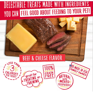 CHARLEE BEAR CHARLEE BEAR GRAIN FREE CRUNCH - BEEF LIVER & CHEESE 8OZ